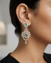 Mint Green Monarch Drop Earrings