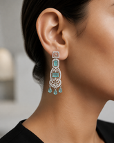 Art Deco Emerald Statement Dangles