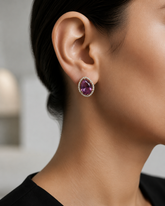 Midnight Glamour Oval Studs