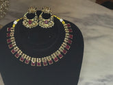 Meherunnisa Kundan Necklace Set with Chandbali Earrings