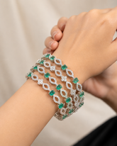 Regal Emerald American Diamond Bangles