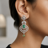 Victorian Emerald Cascade Earrings