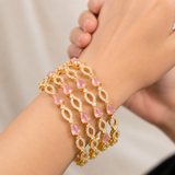 Filigree Rose American Diamond Bangles