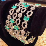 Regal Emerald American Diamond Bangles