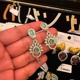 Mint Green Monarch Drop Earrings
