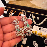 Victorian Emerald Cascade Earrings