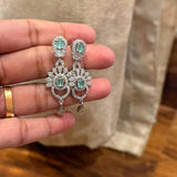 Mint Green Monarch Drop Earrings
