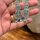 Teardrop Emerald Royalty Dangle Earrings