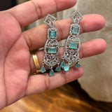 Teardrop Emerald Royalty Dangle Earrings