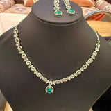 Classic Solitaire Emerald Pendant Chain