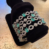 Regal Emerald American Diamond Bangles