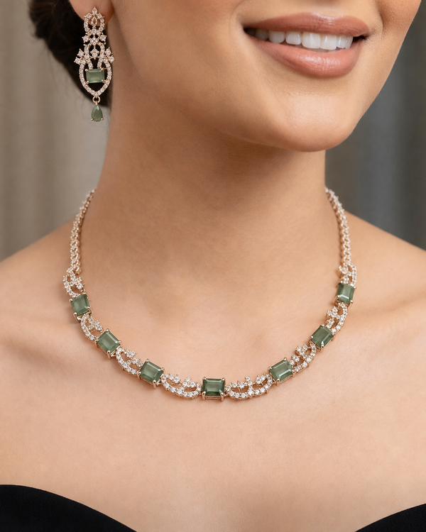 Mystic Emerald Bridal Set Combo