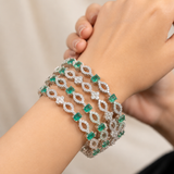 Regal Emerald American Diamond Bangles